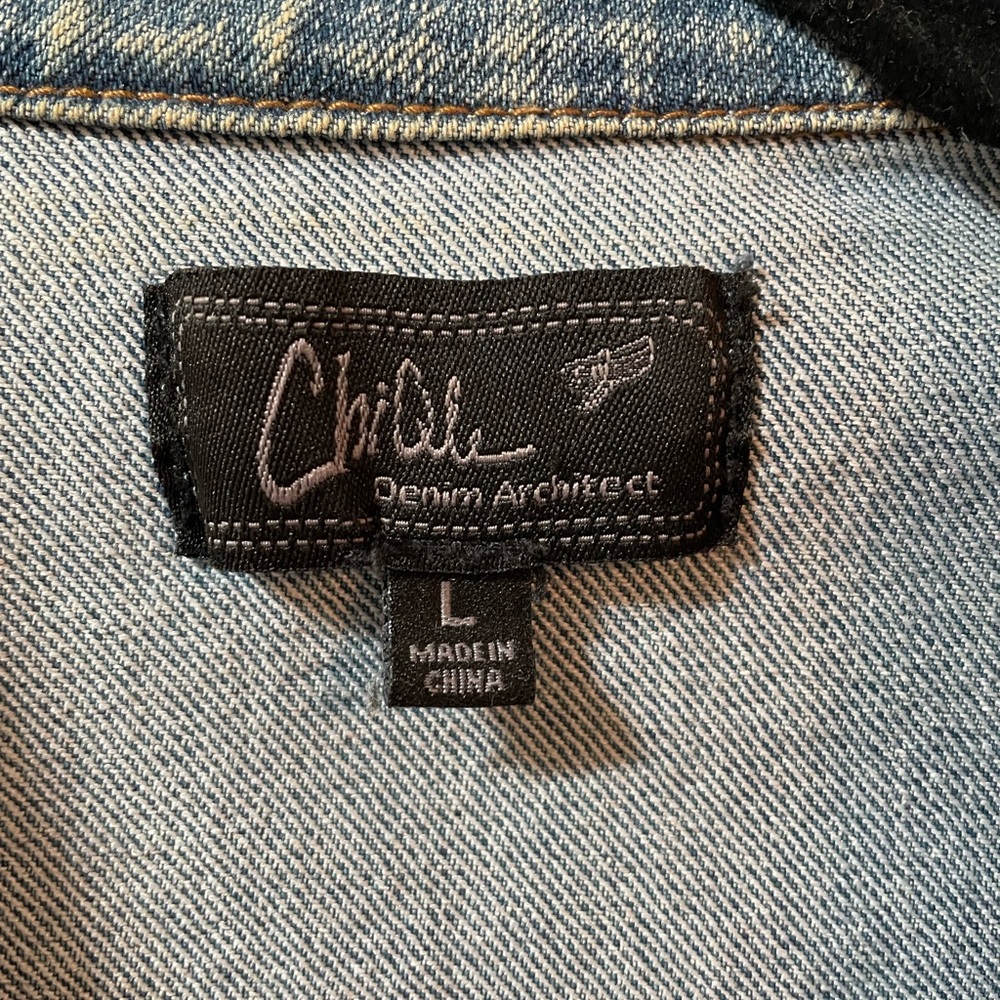 Chloe K Women's Blue Denim Vest - Picture 3 of 3